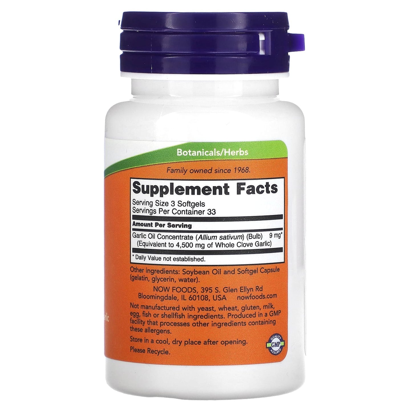 NOW Foods, Garlic Oil, 1,500 mg, 100 Softgels - Medaid International