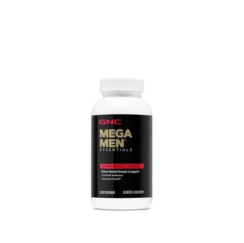 GNC Mega Men Essentials One Daily Multivitamin | Supports Overall Health and Muscle Performance | 60 Count - Medaid International