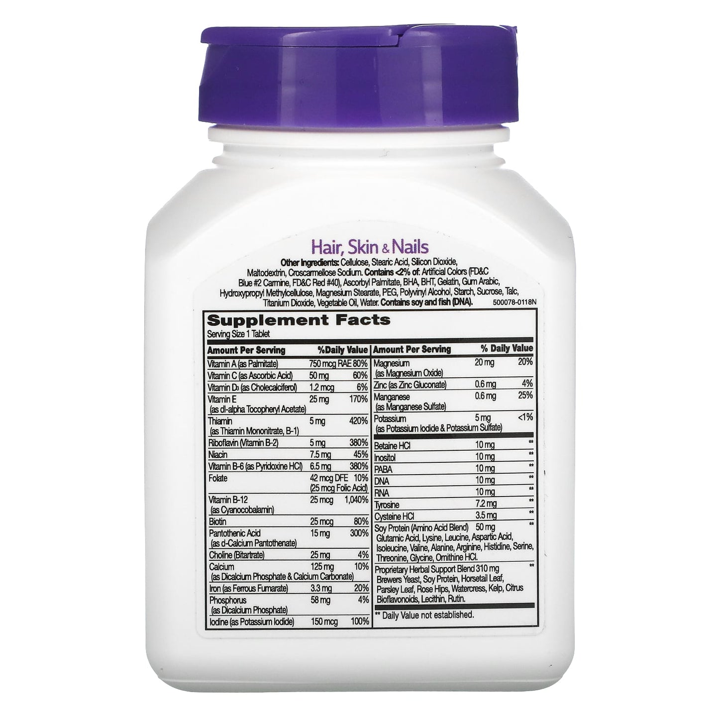 21st Century, Advanced Formula Hair, Skin & Nails, 50 Tablets - Medaid