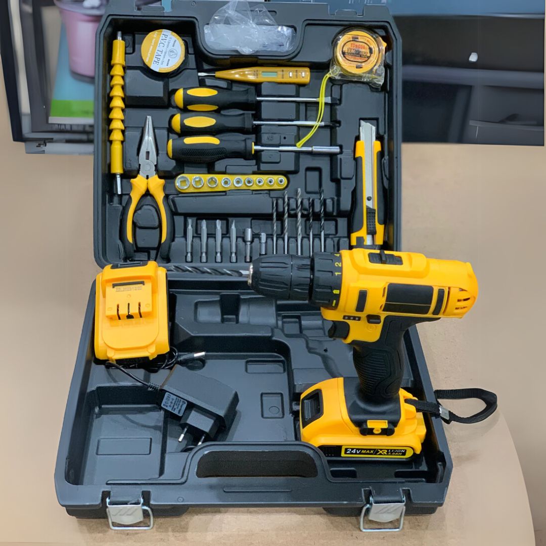 24V DUNLANDI Cordless Drill Machine Kit With 2 Battery - Medaid International