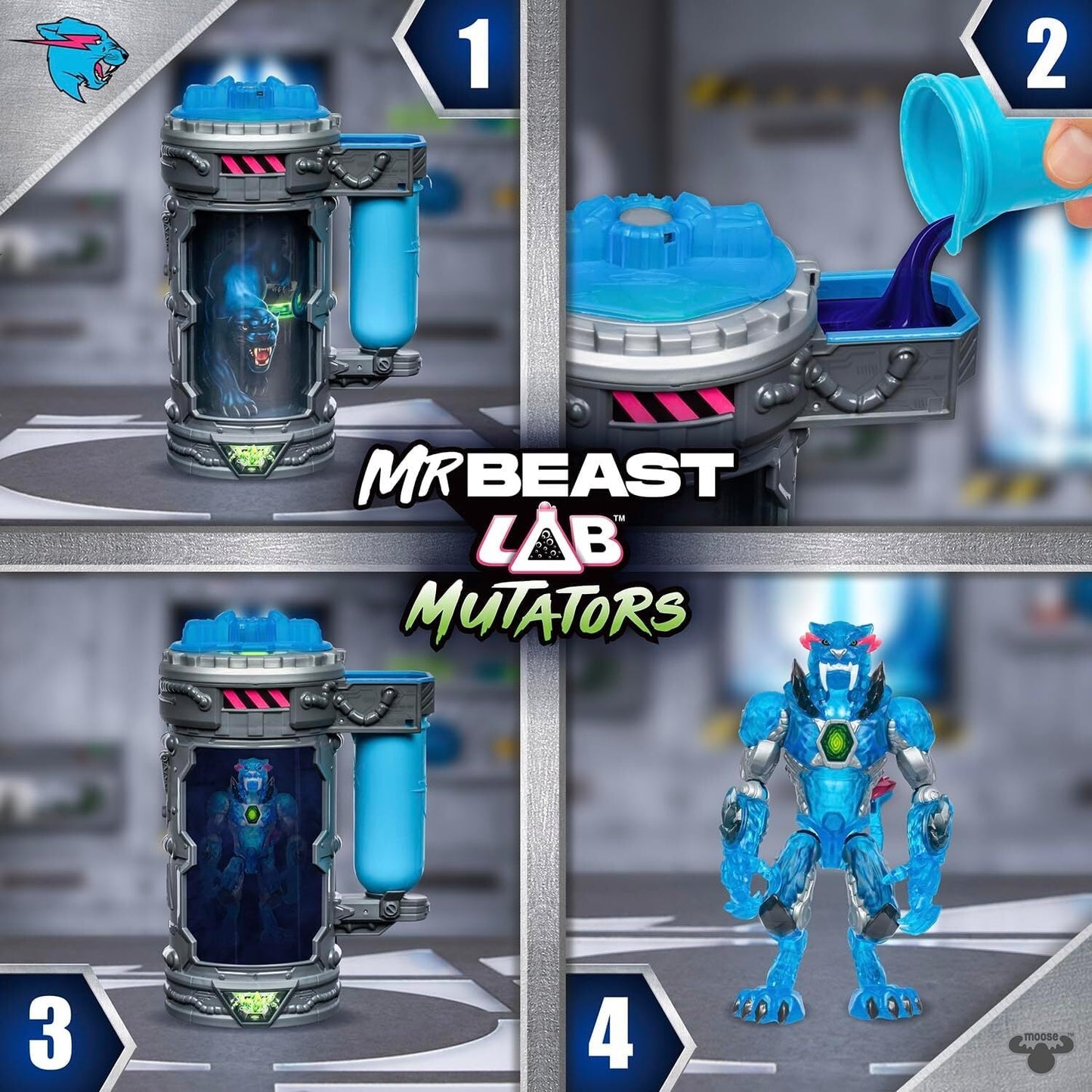 MRBEAST LAB MUTATORS MUTATION CHAMBER STEALTH PANTHER By Moose Toys - Medaid International