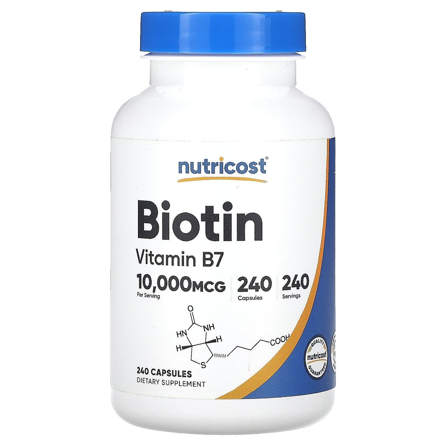 Nutricost, Biotin, 10,000 mcg, 240 Capsules - Medaid International