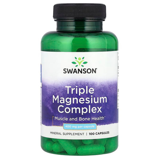 Swanson, Triple Magnesium Complex, 400 mg, 100 Capsules - Medaid International