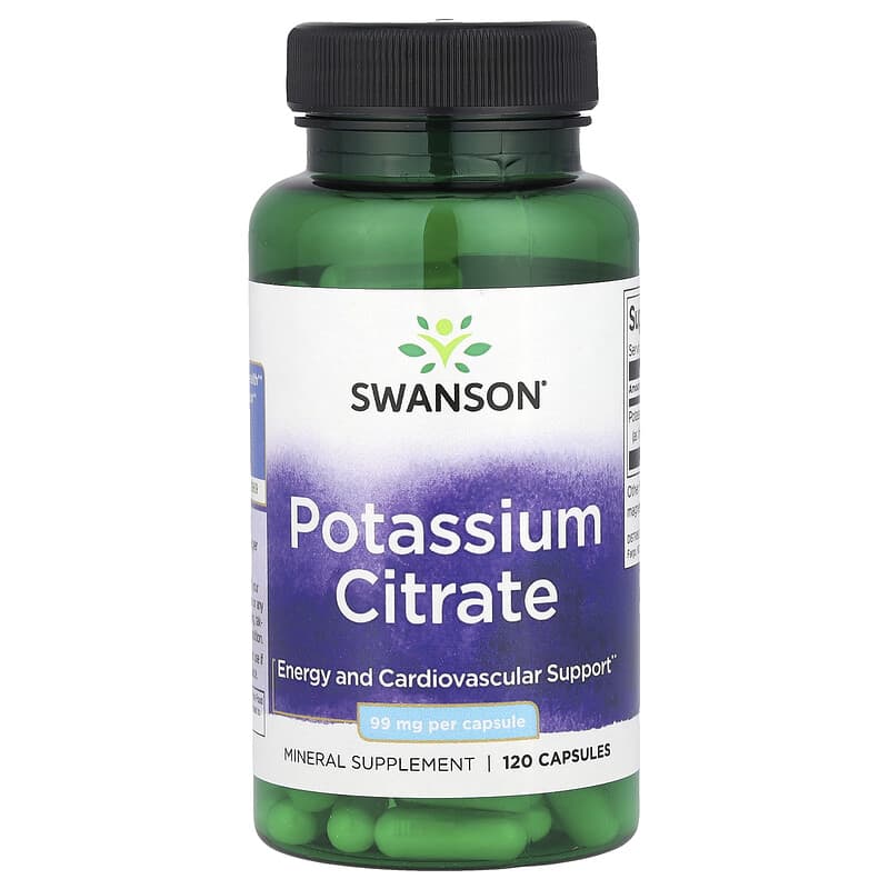 Swanson, Potassium Citrate, 99 mg, 120 Capsules - Medaid International