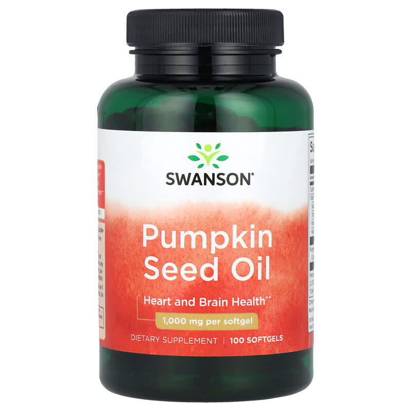 Swanson, Pumpkin Seed Oil, 1,000 mg, 100 Softgels - Medaid International
