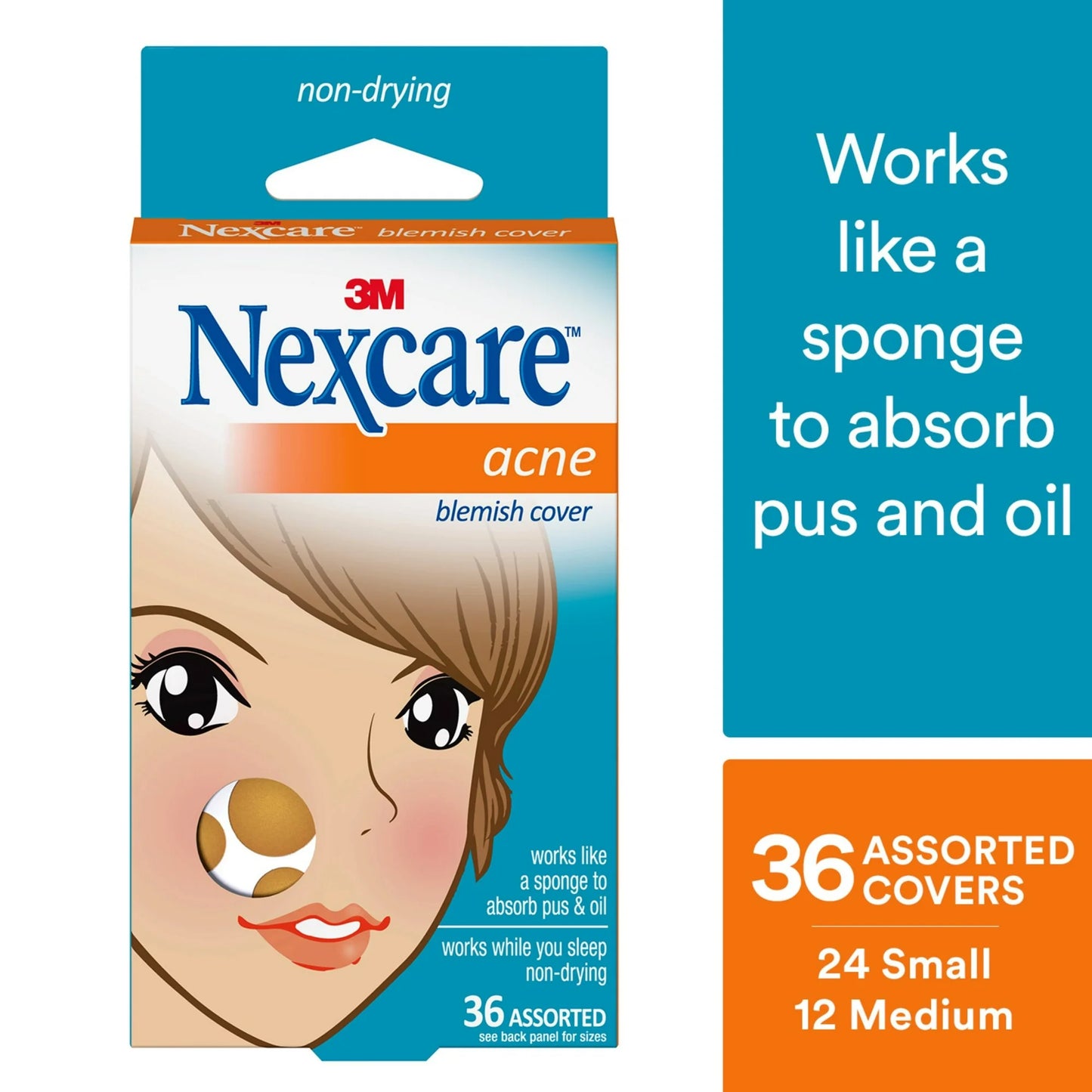 Nexcare Acne Cover for Clogged Pores - 36 Acne Covers - Medaid