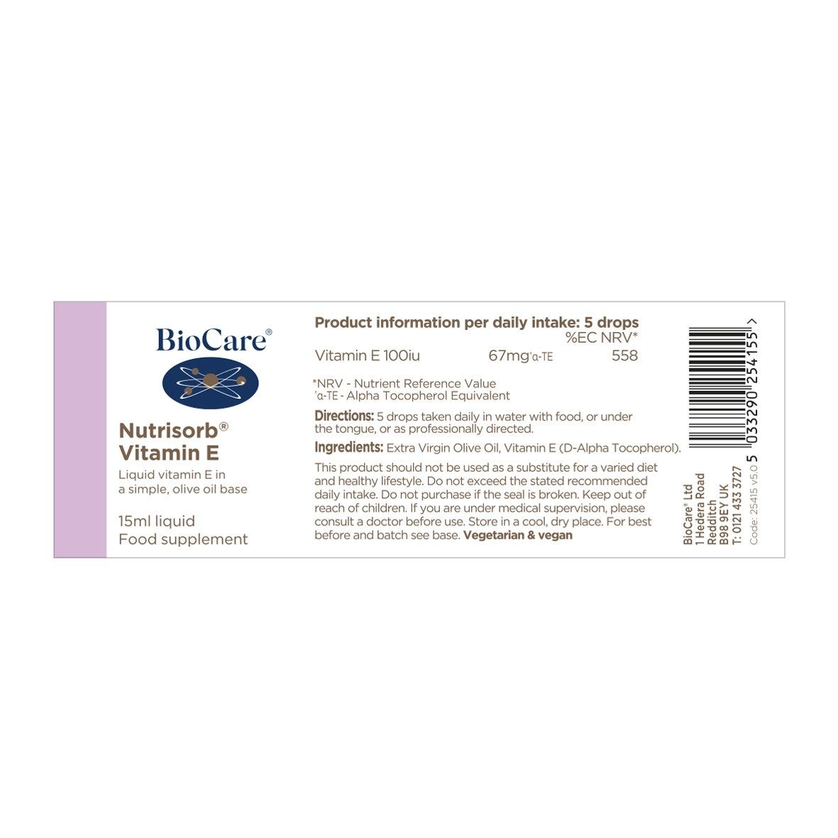 BioCare - Nutrisorb® Vitamin E 15ml - Medaid International