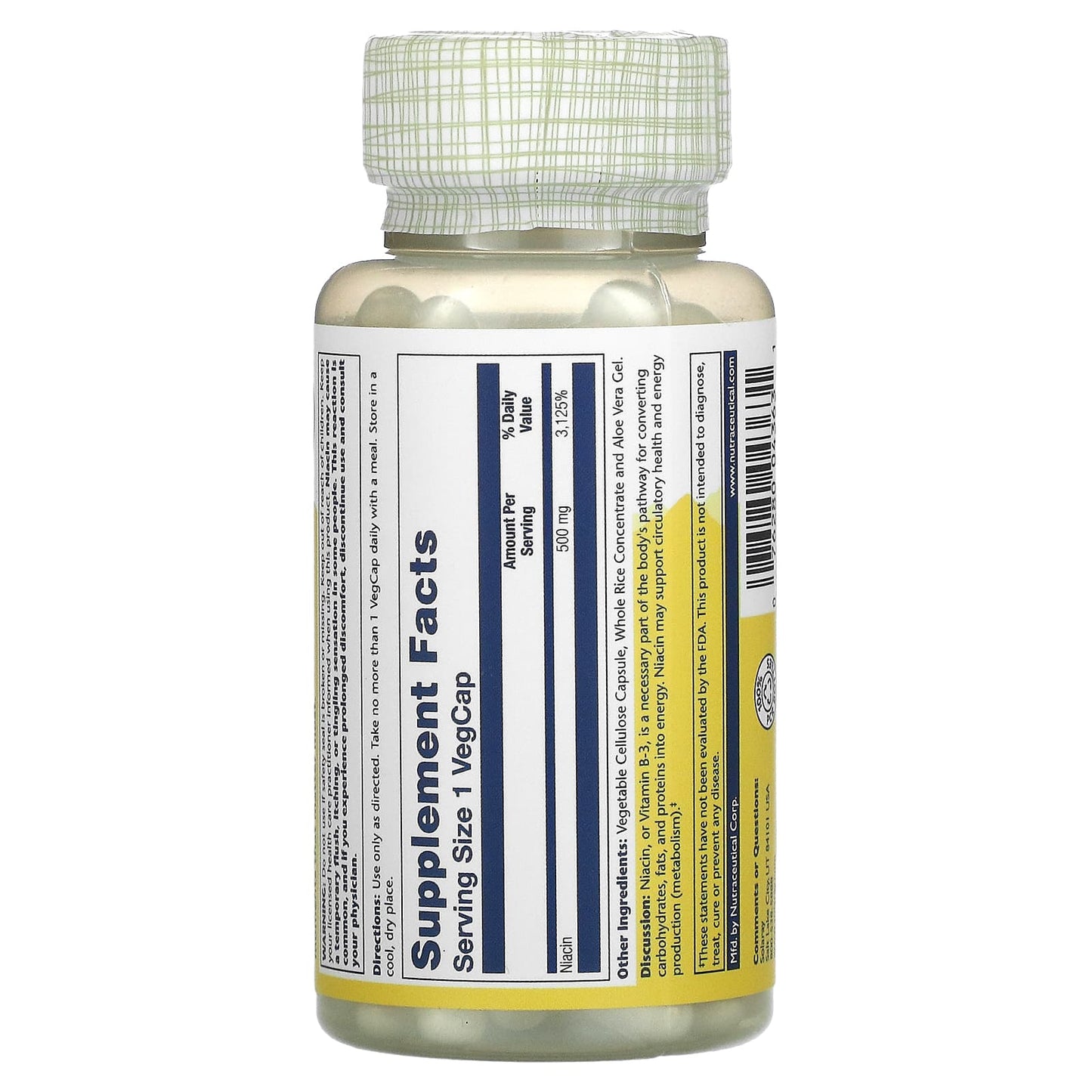 Solaray, Niacin, 500 mg, 100 VegCaps - Medaid