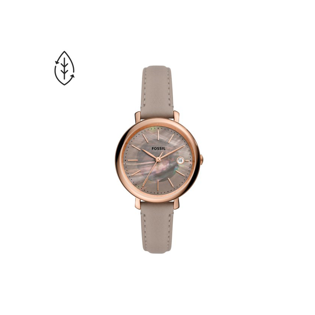 Fossil Jacqueline Solar-Powered Grey Eco Leather Watch - Medaid International