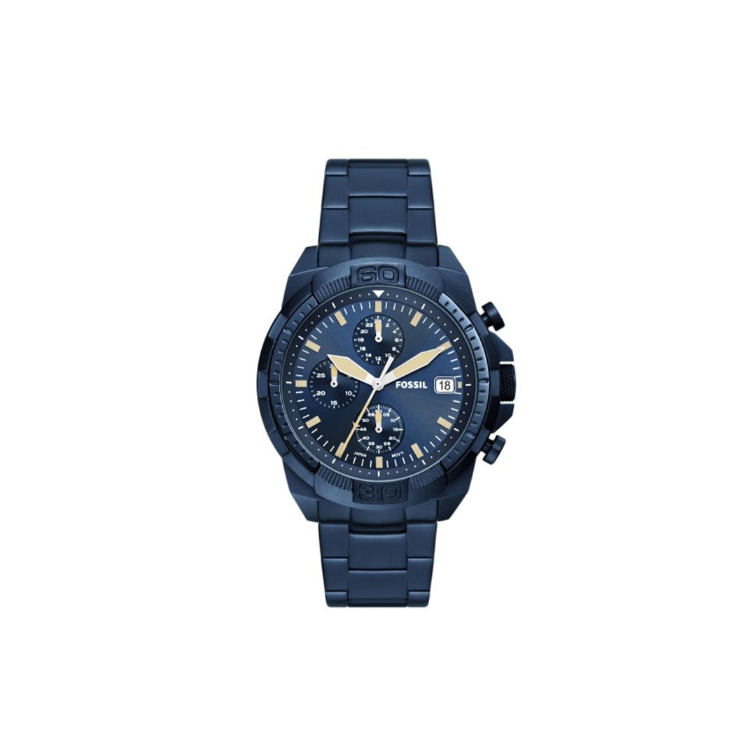 Fossil Bronson Chronograph Navy Stainless Steel Watch - Medaid International
