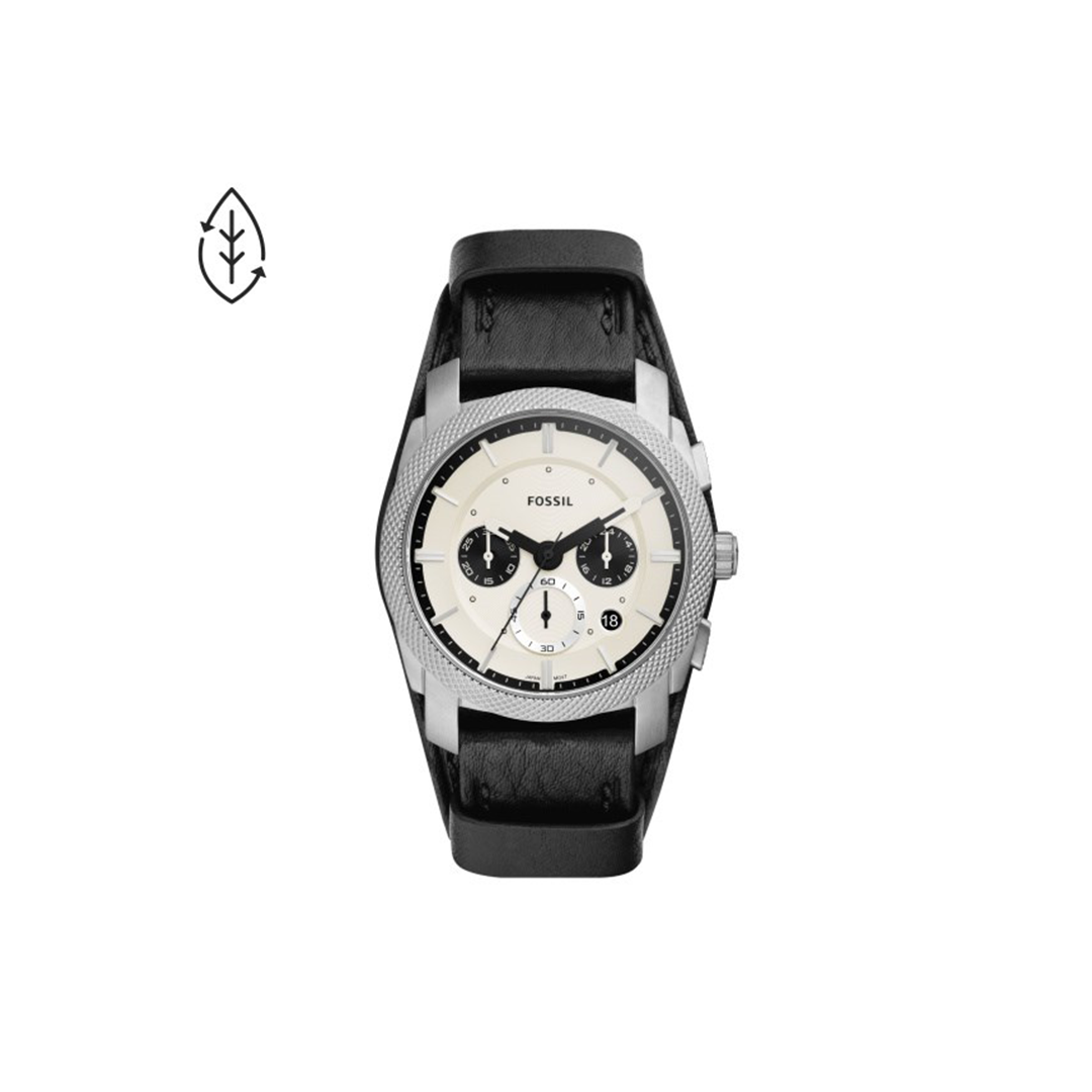 Fossil Machine Chronograph Black Eco Leather Watch - Medaid International