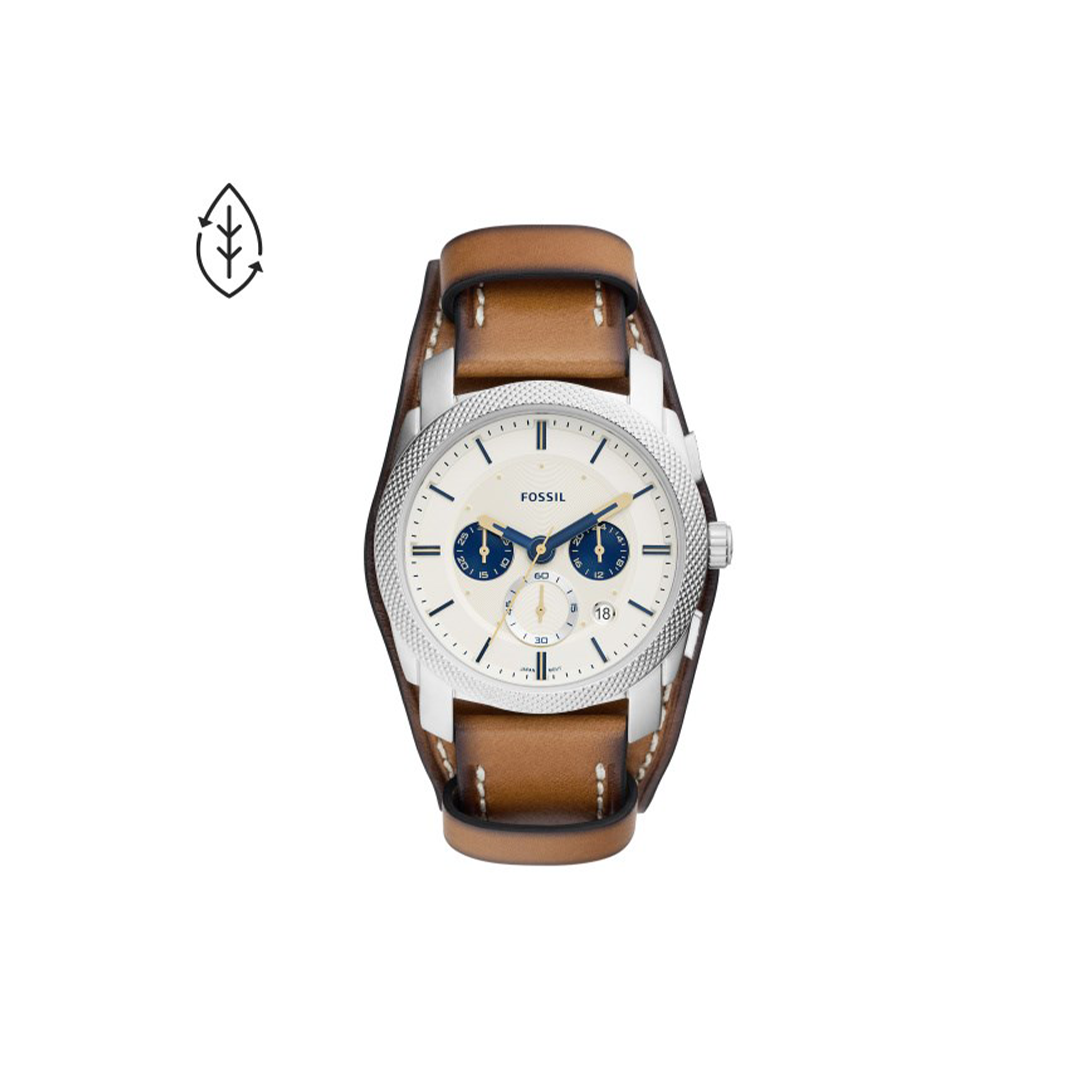 Fossil Machine Chronograph Tan Eco Leather Watch - Medaid International
