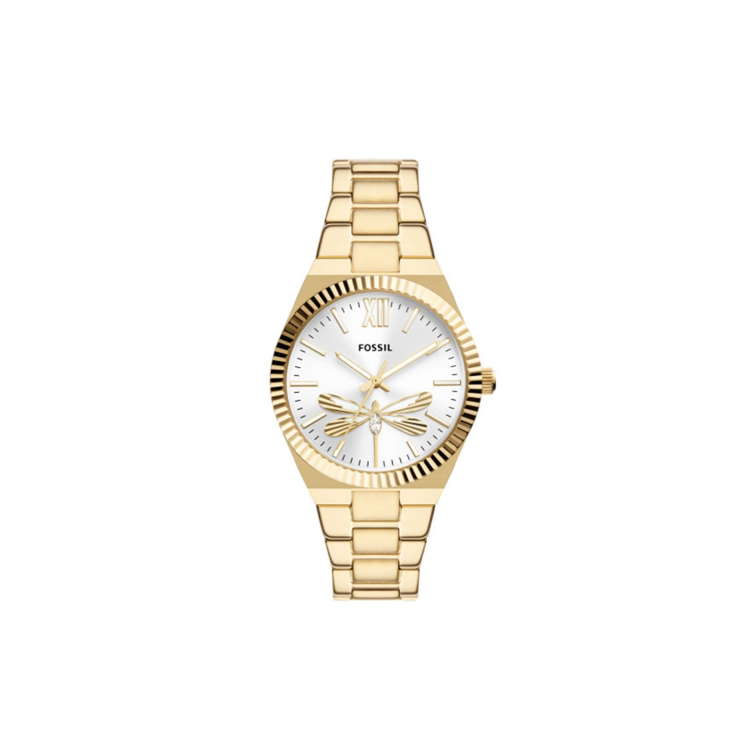 Fossil Scarlette Three-Hand Gold-Tone Stainless Steel Watch - Medaid International