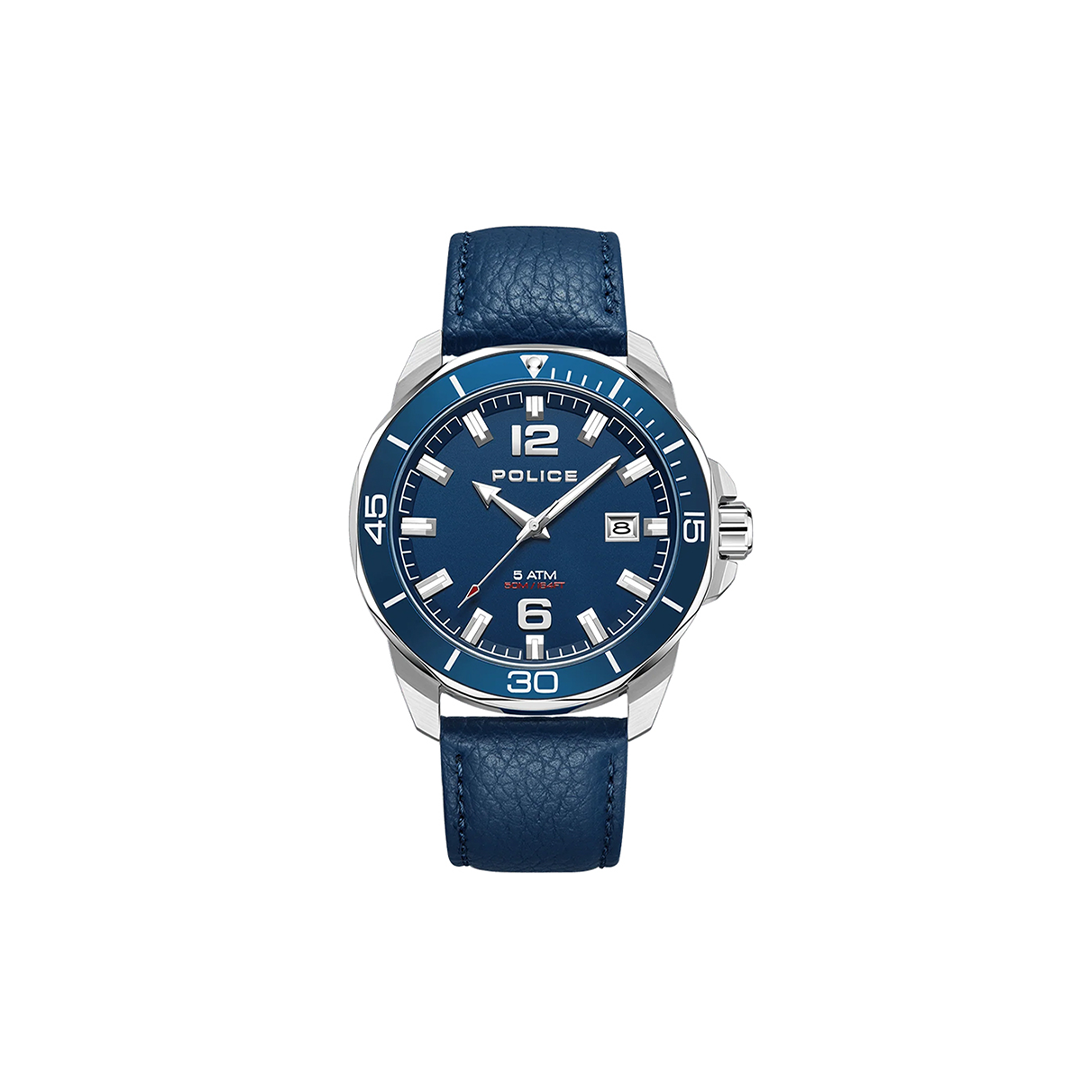 Police Thornton Blue Dial 3 Hands-Date Watch PEWJB2228101 - Medaid International