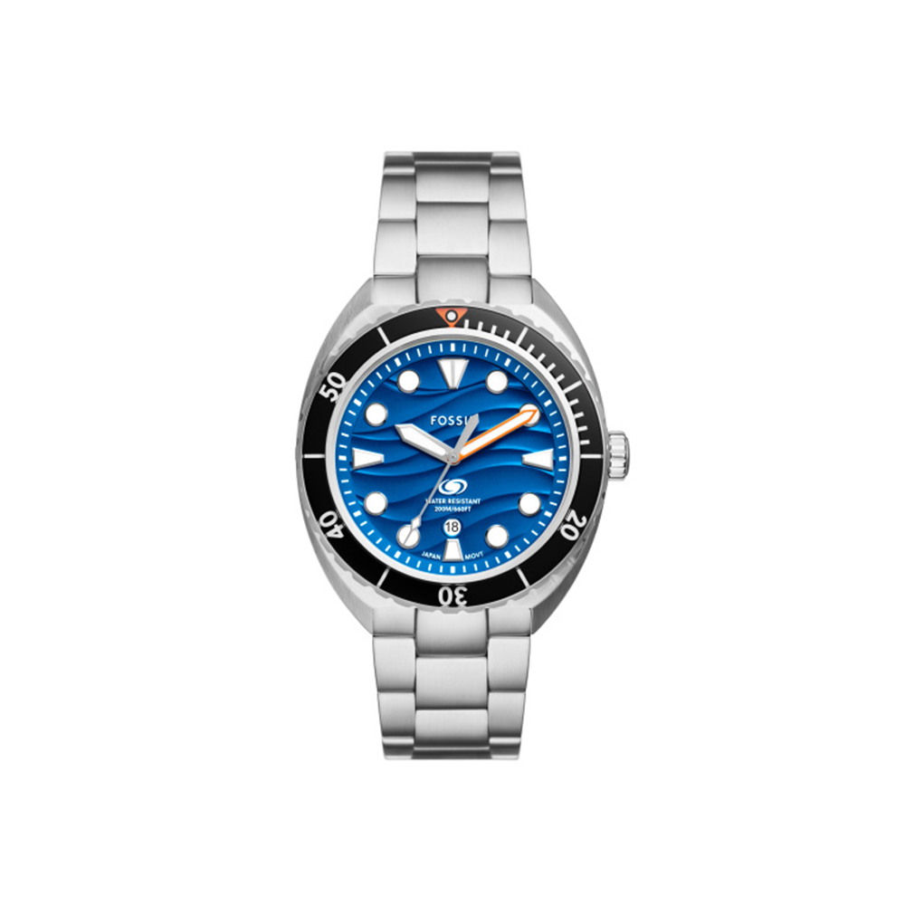 Fossil Breaker Three-Hand Date Stainless Steel Watch FS6064 - Medaid International