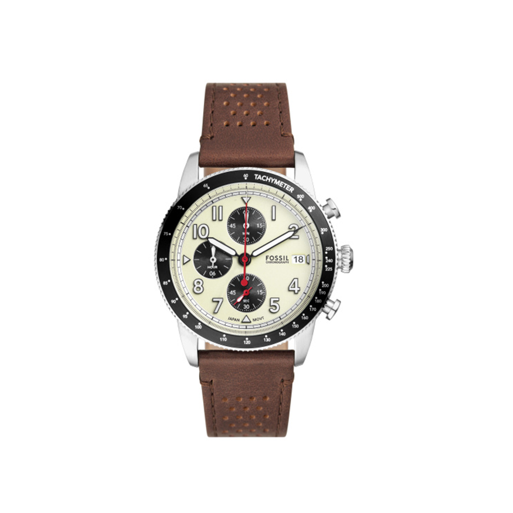 Fossil Sport Tourer Chronograph Brown Leather Watch - Medaid International