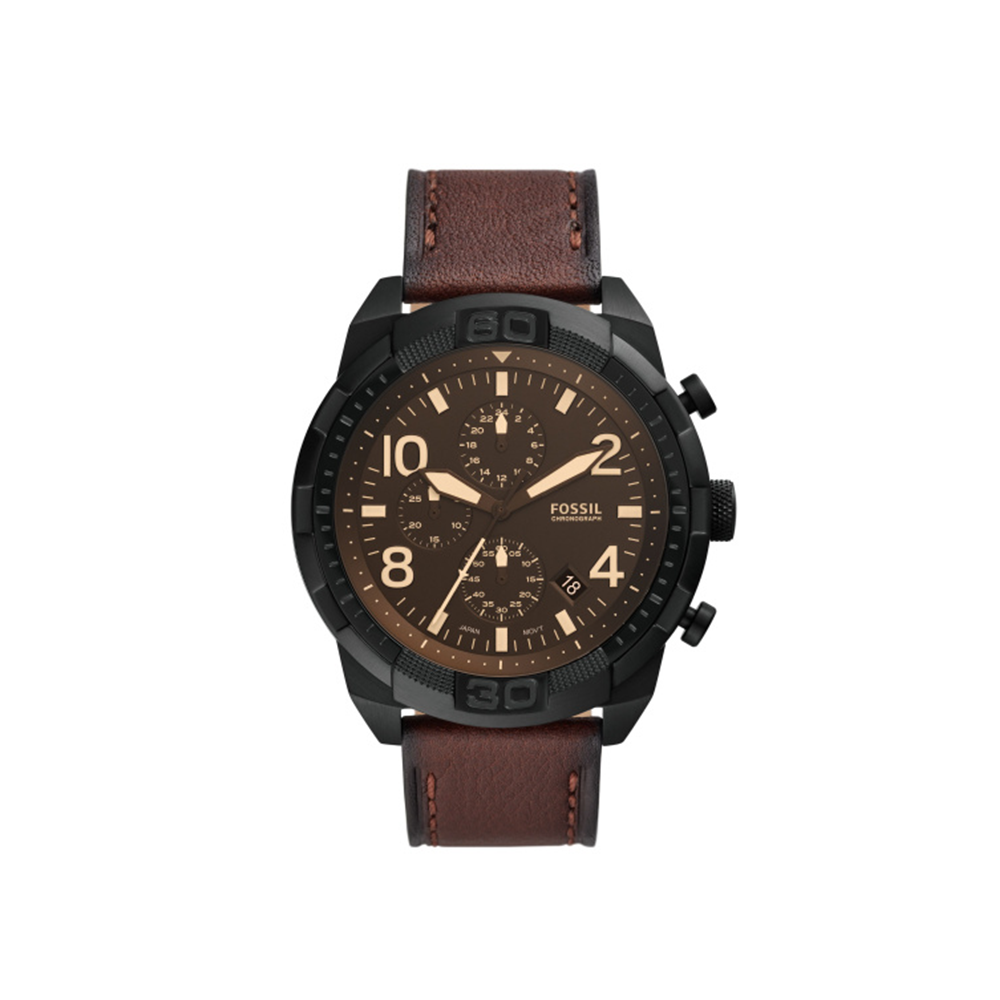 Fossil Bronson Men's Watch with Stainless Steel Bracelet or Genuine Leather Band - Medaid International