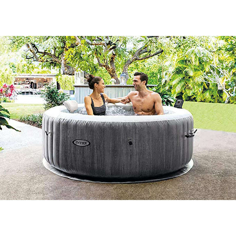 Purespa Bubble Greywood Deluxe 196*71Cm Round 4Pers - Medaid International