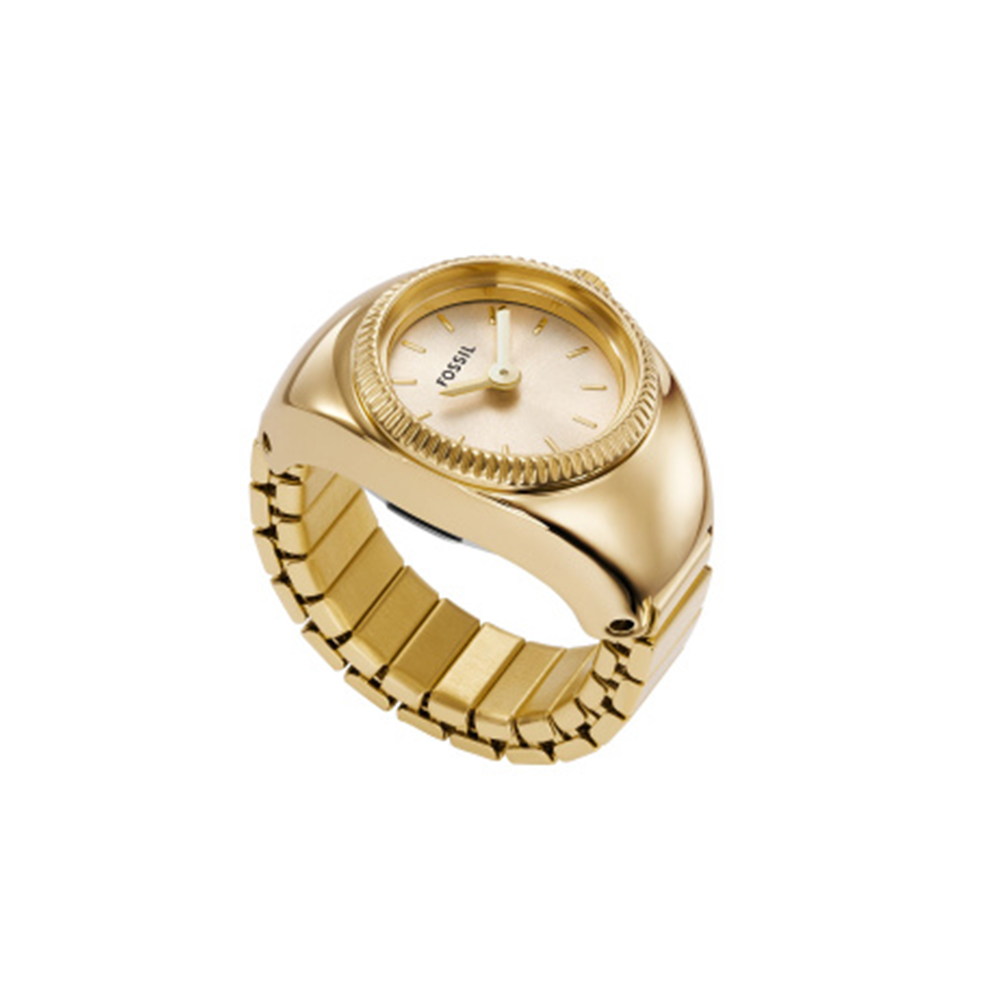 Fossil Watch Ring Two-Hand Gold-Tone Stainless Steel - Medaid International