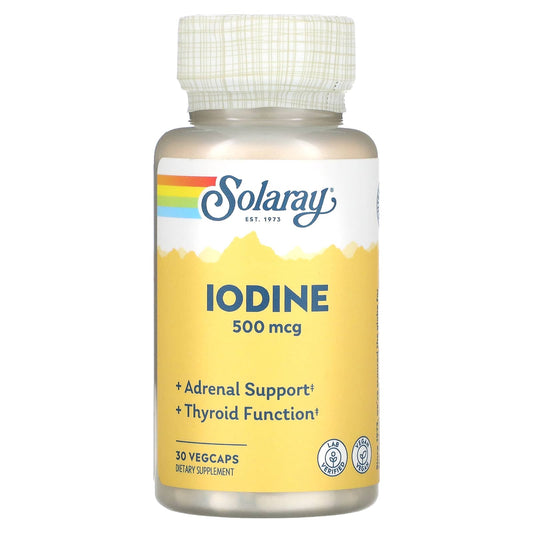 Solaray, Iodine, 500 mcg, 30 VegCaps - Medaid International