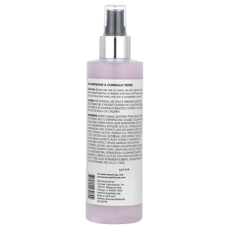 Advanced Clinicals, Rosewater Toner, Tone & Tighten Formula, 8 fl oz (237 ml) - Medaid International