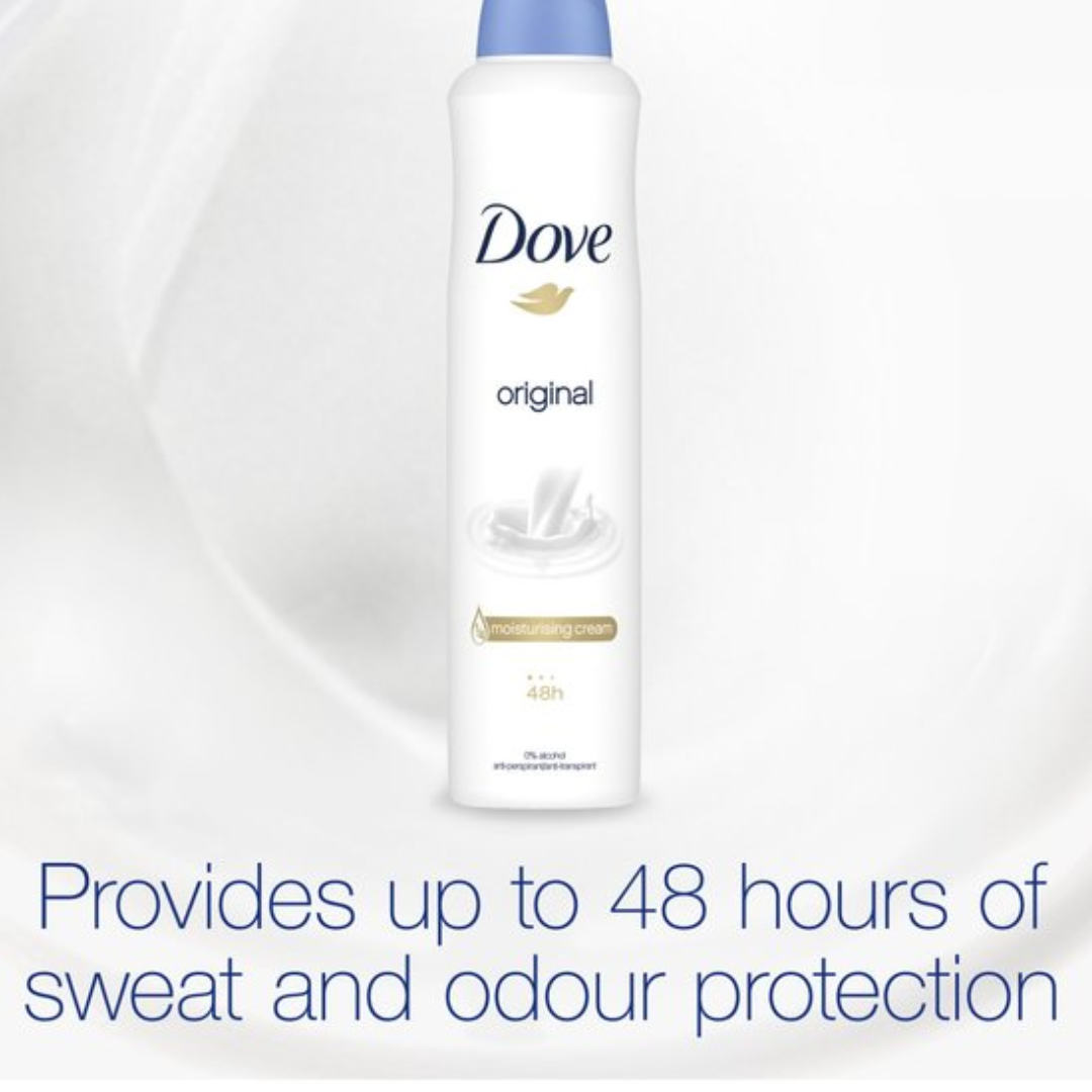Dove Original Aerosol Anti-Perspirant Deodorant For Women 250ml - Medaid