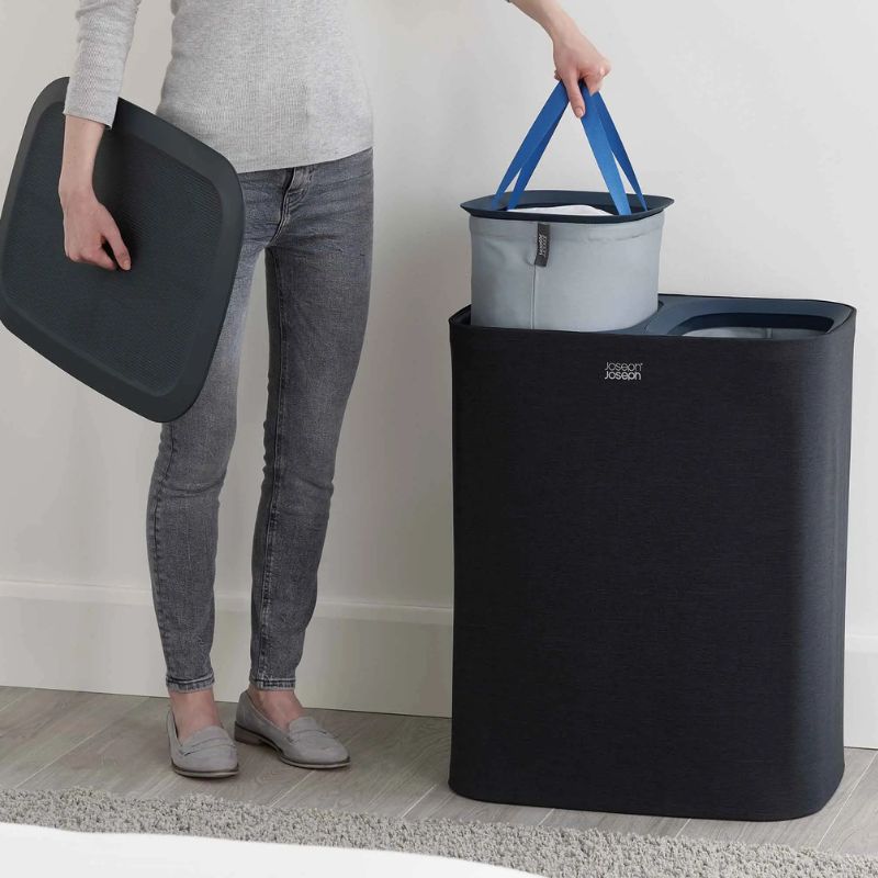 Joseph Joseph Tota 90L Black Laundry Separation Basket - Medaid International