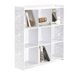 85 CM Freestanding Waterproof Storage Racks Bookcase Display Shelves Organizer Cabinet for Living Room Bedroom Office White - Medaid