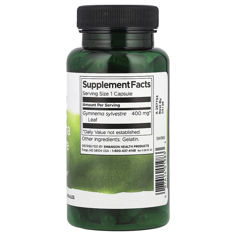Swanson, Gymnema Sylvestre, 400 mg, 100 Capsules - Medaid International