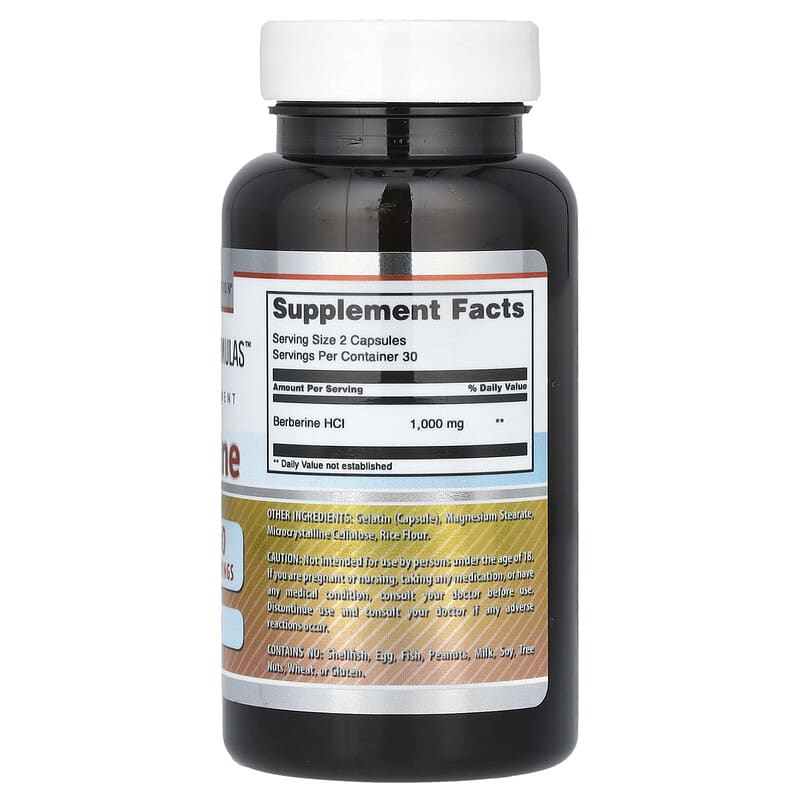 Amazing Nutrition, Berberine, 1,000 mg, 60 Capsules - Medaid International