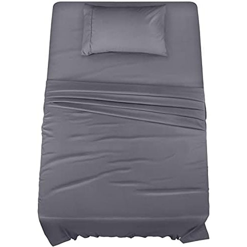 Utopia Bedding Queen Bed Sheets Set - 4 Piece Bedding - Brushed Microfiber - Shrinkage and Fade Resistant - Easy Care (Queen, Grey) - Medaid International