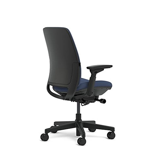 Steelcase Amia Office Chair - Most Comfortable Sit - 4 Points of Adjustability - Ergonomic Desk Chair - Upper Back Support - Adjustable Lumbar Support - Blue Fabric - Medaid International