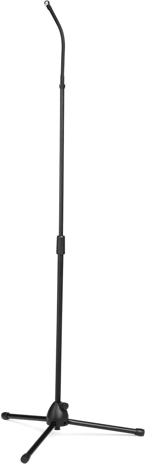 Durable Twist Tablet & Smartphone Table or Floor Stand - Gooseneck 360 Degrees Swivel Mount with Adjustable Height - Compatible with iPhone, Android, iPad, Tablet - Black Tablet & Smartphone Holder - Medaid International