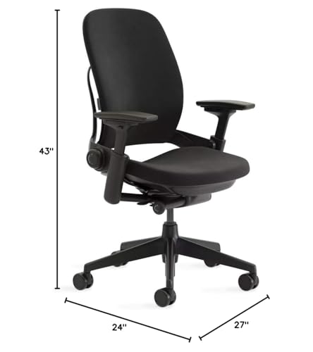 Steelcase Leap Office Chair, Carpet, Cogent/Black - Medaid International