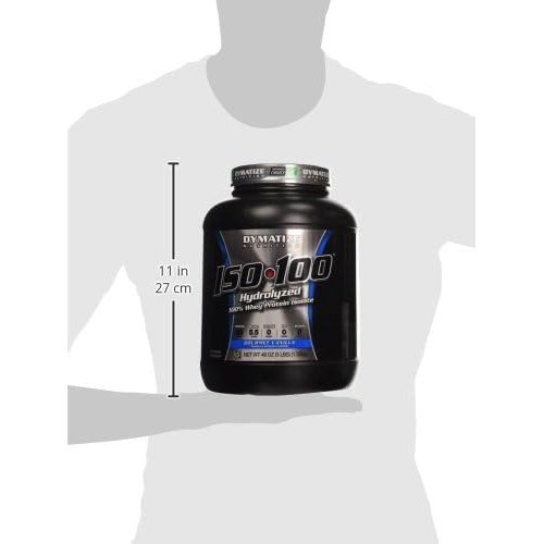Dymatize ISO100 Whey Protein Powder Isolate, Vanilla, 25g of Protein, 3 Pound, 5.5g BCAAs, Less Than 120 Cal., Gluten Free, 1g Fat, 1g Sugar, 2g Carb (45 Servings) - Medaid International