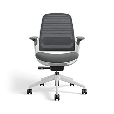Steelcase Series 1 Office Chair - Ergonomic Work Chair with Wheels for Carpet - Helps Support Productivity - Weight-Activated Controls, Back Supports & Arm Support - Easy Assembly - Graphite, Light - Medaid International