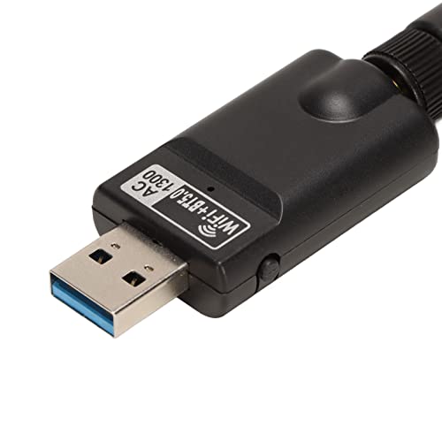 Zunate - USB WiFi Adapter AC1300, Dual Band 2.4G/5G, BT5.0, Antenna Included