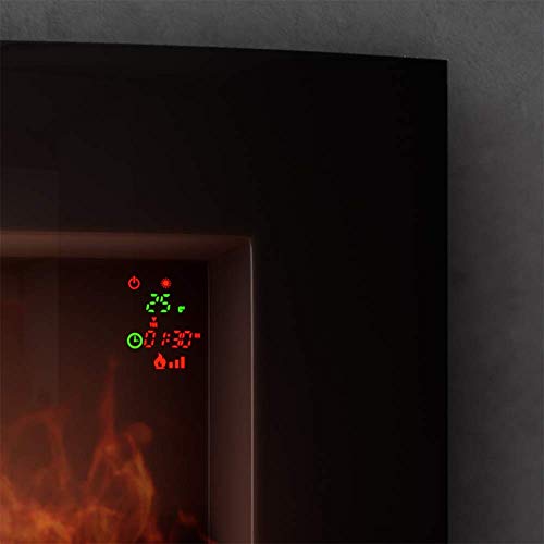 Cecotec - Electric Fireplace with Curved Flames, 2000W, Remote Control, Timer