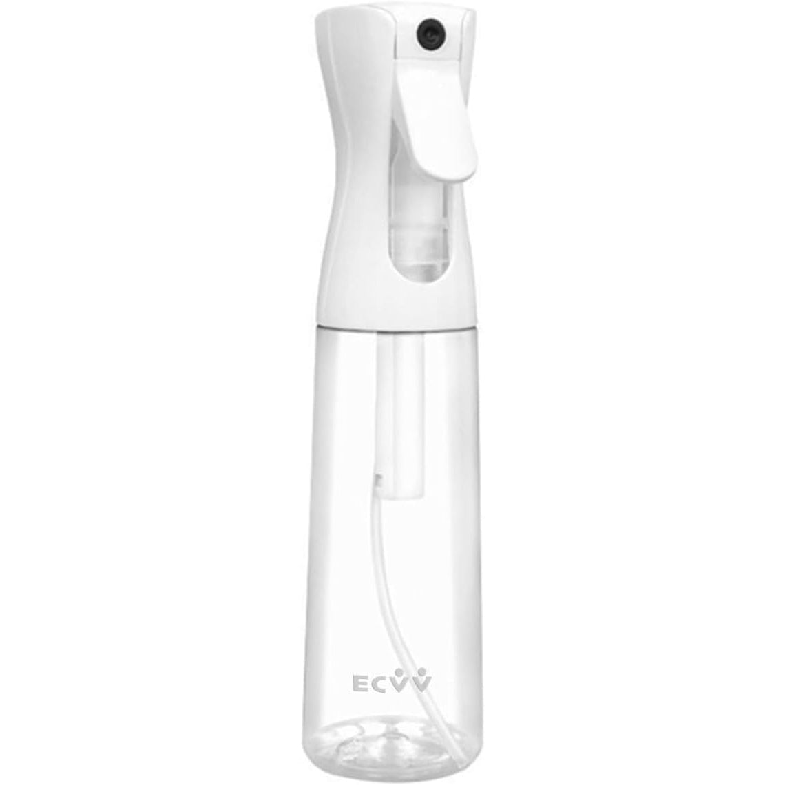 ECVV Continuous Spray Bottle Plastic Empty Hair Mist Sprayer Ultra Fine Water Mister for Hairstyling Cleaning Salons Plants Pet Care (300ml, Transparent White) - Medaid