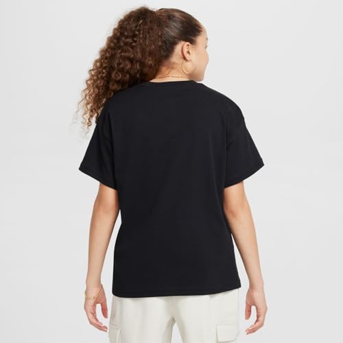 Nike Unisex Kid's Big Girls' Club Essential T-Shirt, Black - Medaid International