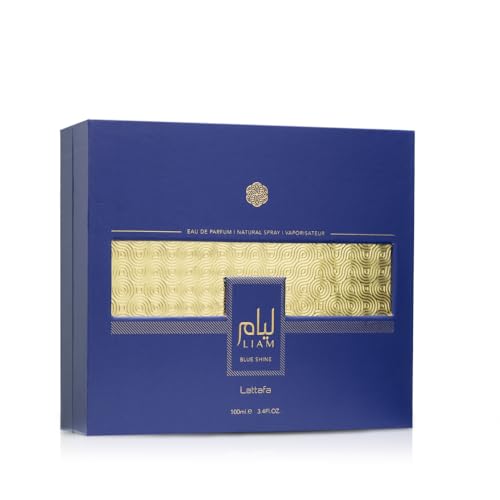 Lattafa Liam Blue Shine Eau de Parfum Spray for Unisex, 3.4 Ounce - Medaid International