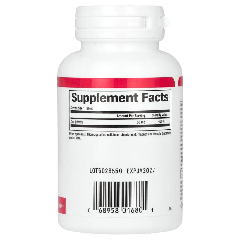 Natural Factors, Zinc Citrate, 50 mg, 90 Tablets - Medaid International