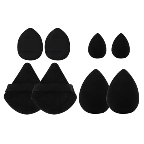 8 Pcs Makeup Sponge Set Perfect for Blending Liquid, Cream, and Powder – Beauty for Flawless Application, Black - Medaid International