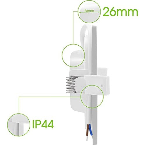 Lumare - 9X LED Recessed Spotlight 6W | IP44 Extra Flat Silver | 26mm Depth