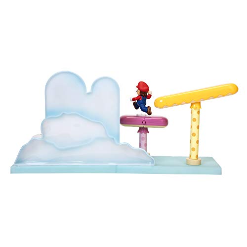 Super Mario - Cloud World Diorama Set with 2.5" Running Mario Figure