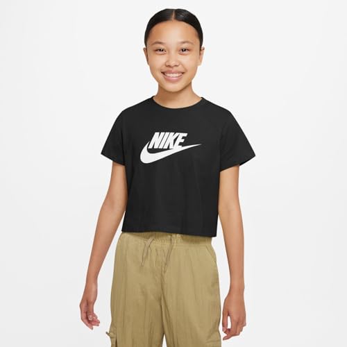 Nike NSW Tee Crop Futura (Little Kids/Big Kids) Black - Medaid International