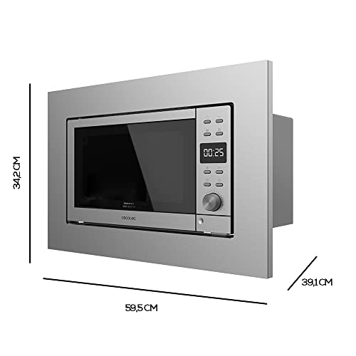 Cecotec - 700W Digital Microwave with 20L Capacity & Grill Function, Silver