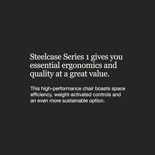Steelcase Series 1 Office Chair - Ergonomic Work Chair with Wheels for Carpet - Helps Support Productivity - Weight-Activated Controls, Back Supports & Arm Support - Easy Assembly - Graphite|B078HFDMKD
