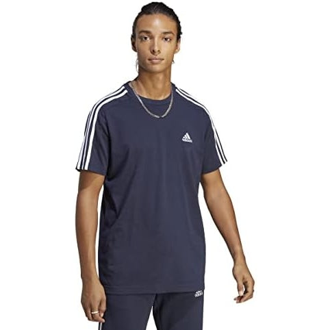 adidas mens Essentials Single Jersey 3-Stripes T-Shirt - Medaid