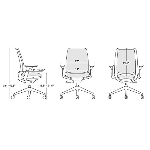Steelcase Series 2 Office Chair, Black Frame and 3D Microknit Back, Wheels for Hard Flooring, Era Fabric (Truffle) - Medaid International